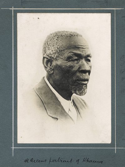 A recent portrait of Khama, 1921 by Neville Jones